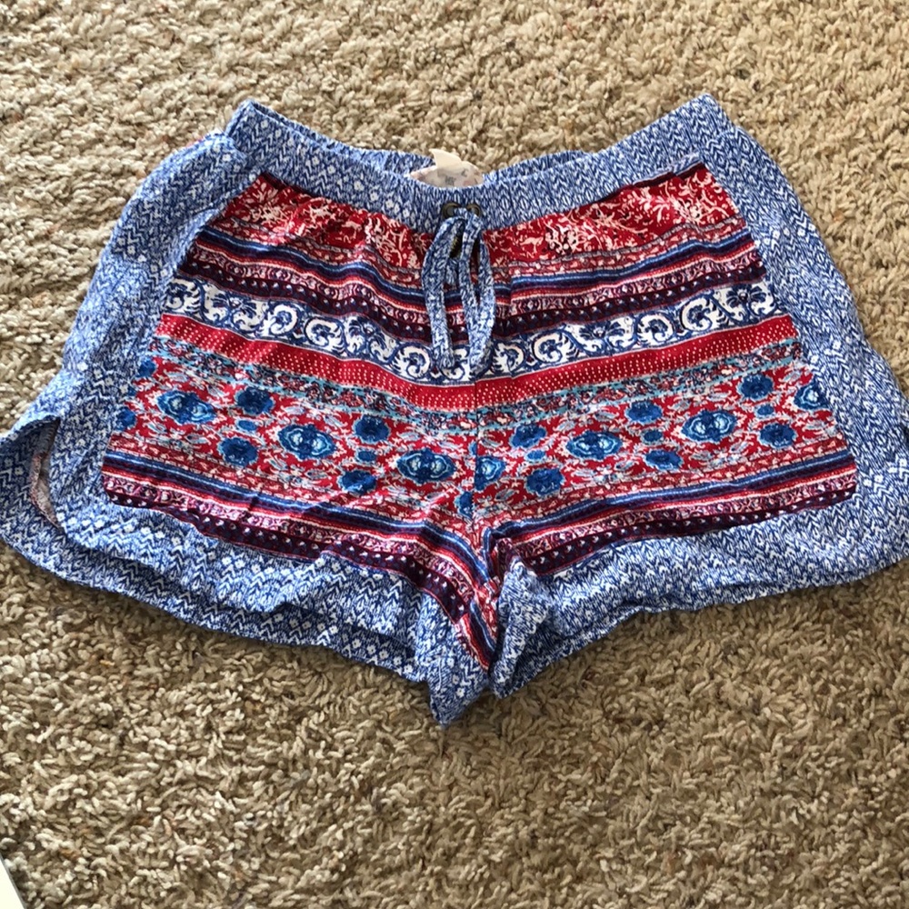 Pink Republic Women's High Waist Shorts - Blue and Red